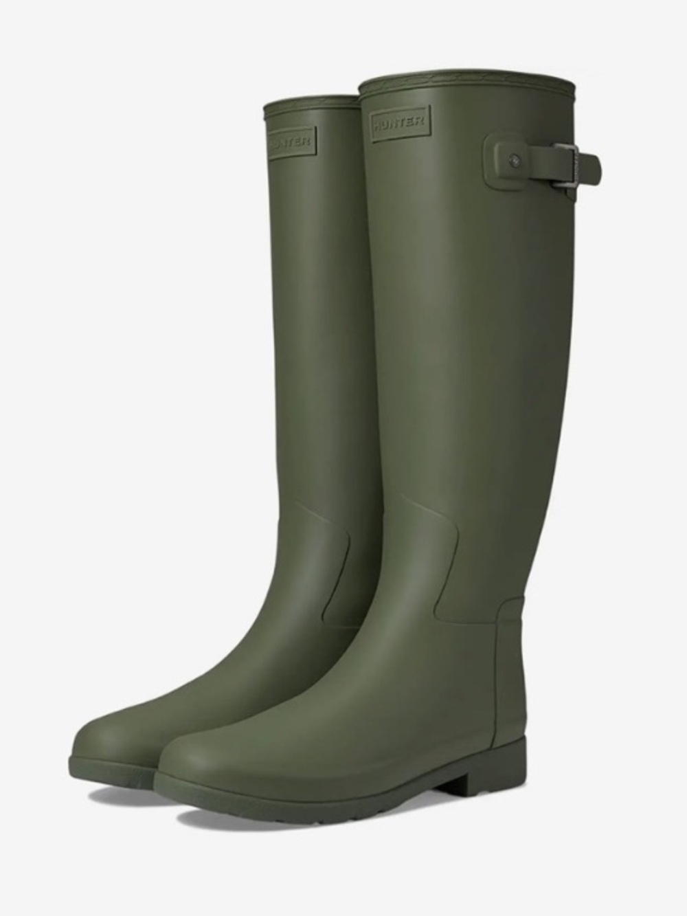 Hunter Tall Matte Olive Green Rain Boots